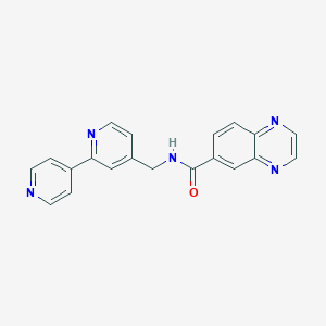 molecular formula C20H15N5O B2482215 N-([2,4'-bipyridin]-4-ylmethyl)quinoxaline-6-carboxamide CAS No. 2034579-18-3