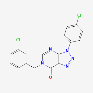 molecular formula C17H11Cl2N5O B2482216 3-(4-Chlorophenyl)-6-[(3-chlorophenyl)methyl]triazolo[4,5-d]pyrimidin-7-one CAS No. 888418-27-7