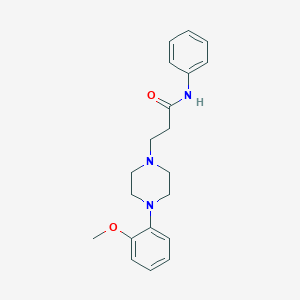 molecular formula C20H25N3O2 B248222 3-[4-(2-methoxyphenyl)piperazin-1-yl]-N-phenylpropanamide 