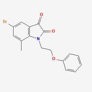 5-bromo-7-methyl-1-(2-phenoxyethyl)-1H-indole-2,3-dione