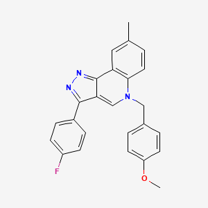 molecular formula C25H20FN3O B2482226 3-(4-fluorophenyl)-5-(4-methoxybenzyl)-8-methyl-5H-pyrazolo[4,3-c]quinoline CAS No. 866345-17-7