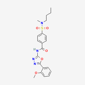 molecular formula C21H24N4O5S B2482227 4-[butyl(methyl)sulfamoyl]-N-[5-(2-methoxyphenyl)-1,3,4-oxadiazol-2-yl]benzamide CAS No. 501351-95-7