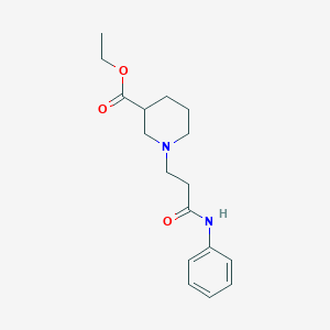 molecular formula C17H24N2O3 B248223 Ethyl 1-[3-oxo-3-(phenylamino)propyl]piperidine-3-carboxylate 