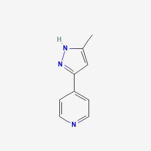 molecular formula C9H9N3 B2482230 4-(5-methyl-1H-pyrazol-3-yl)pyridine CAS No. 20007-63-0