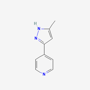 molecular formula C9H9N3 B2482230 4-(5-metil-1H-pirazol-3-il)piridina CAS No. 20007-63-0