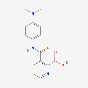 molecular formula C15H15N3O3 B2482232 3-(N-(4-(Dimethylamino)phenyl)carbamoyl)pyridine-2-carboxylic acid CAS No. 497083-22-4