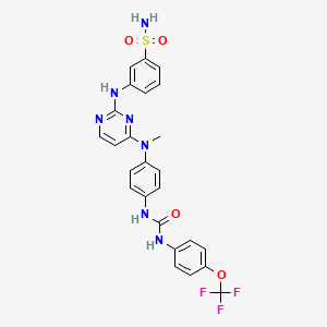 molecular formula C25H22F3N7O4S B2482233 GW806742X 