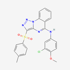 molecular formula C23H18ClN5O3S B2482243 N-(3-chloro-4-methoxyphenyl)-3-[(4-methylphenyl)sulfonyl][1,2,3]triazolo[1,5-a]quinazolin-5-amine CAS No. 899348-55-1