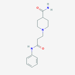 molecular formula C15H21N3O2 B248225 1-(3-Anilino-3-oxopropyl)-4-piperidinecarboxamide 