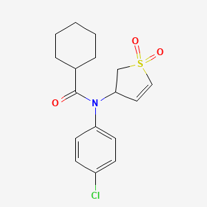 N-(4-chlorophenyl)-N-(1,1-dioxido-2,3-dihydrothiophen-3-yl)cyclohexanecarboxamide