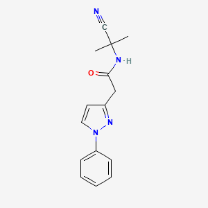 N-(2-Cyanopropan-2-yl)-2-(1-phenylpyrazol-3-yl)acetamide