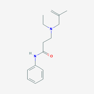 molecular formula C15H22N2O B248226 3-[ethyl(2-methyl-2-propenyl)amino]-N-phenylpropanamide 