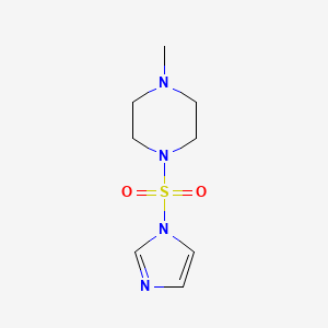 molecular formula C8H14N4O2S B2482263 1-[(1-咪唑基)磺酰基]-4-甲基哌嗪 CAS No. 1823876-66-9