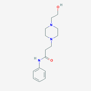 molecular formula C15H23N3O2 B248227 3-[4-(2-hydroxyethyl)piperazin-1-yl]-N-phenylpropanamide 