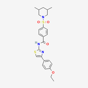 4-((3,5-dimethylpiperidin-1-yl)sulfonyl)-N-(4-(4-ethoxyphenyl)thiazol-2-yl)benzamide