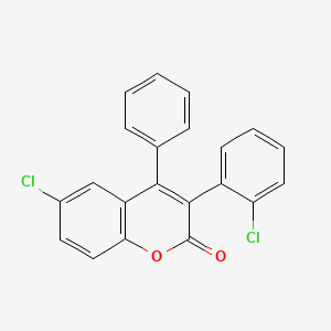 6-Chloro-3-(2-chlorophenyl)-4-phenylchromen-2-one