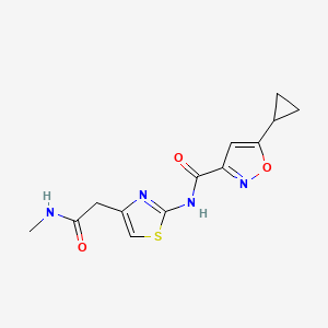 molecular formula C13H14N4O3S B2482286 5-cyclopropyl-N-(4-(2-(methylamino)-2-oxoethyl)thiazol-2-yl)isoxazole-3-carboxamide CAS No. 1219906-66-7