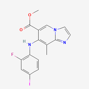 Methyl 7-(2-fluoro-4-iodo-anilino)-8-methyl-imidazo[1,2-a]pyridine-6-carboxylate