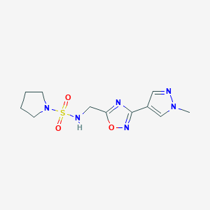 N-{[3-(1-methyl-1H-pyrazol-4-yl)-1,2,4-oxadiazol-5-yl]methyl}pyrrolidine-1-sulfonamide