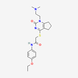 2-((1-(2-(dimethylamino)ethyl)-2-oxo-2,5,6,7-tetrahydro-1H-cyclopenta[d]pyrimidin-4-yl)thio)-N-(4-ethoxyphenyl)acetamide