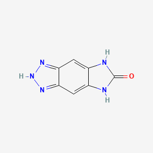 molecular formula C7H5N5O B2482308 5,7-Dihydroimidazo[4',5':4,5]benzo[1,2-d][1,2,3]triazol-6(1H)-one CAS No. 313527-23-0