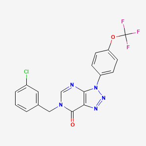 6-(3-chlorobenzyl)-3-(4-(trifluoromethoxy)phenyl)-3H-[1,2,3]triazolo[4,5-d]pyrimidin-7(6H)-one