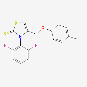 3-(2,6-Difluorophenyl)-4-[(4-methylphenoxy)methyl]-1,3-thiazole-2-thione