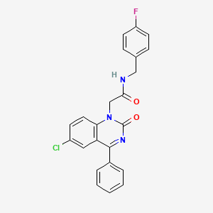 2-(6-chloro-2-oxo-4-phenylquinazolin-1(2H)-yl)-N-(4-fluorobenzyl)acetamide