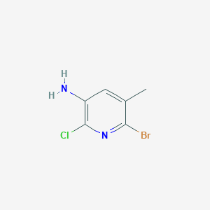 molecular formula C6H6BrClN2 B2482329 6-溴-2-氯-5-甲基吡啶-3-胺 CAS No. 1935949-07-7