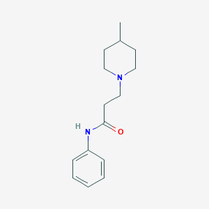 molecular formula C15H22N2O B248233 3-(4-methylpiperidin-1-yl)-N-phenylpropanamide 