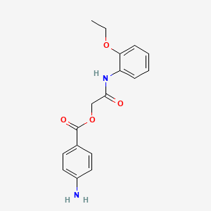 molecular formula C17H18N2O4 B2482346 2-[(2-乙氧基苯基)氨基]-2-氧代乙基 4-氨基苯甲酸酯 CAS No. 387837-98-1