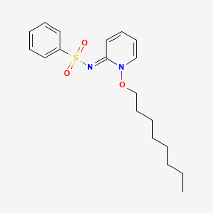 molecular formula C19H26N2O3S B2482349 N-[(2E)-1-(Octyloxy)-1,2-dihydropyridin-2-ylidene]benzenesulfonamide CAS No. 72805-28-8