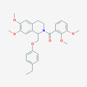 molecular formula C29H33NO6 B2482353 (2,3-dimethoxyphenyl)(1-((4-ethylphenoxy)methyl)-6,7-dimethoxy-3,4-dihydroisoquinolin-2(1H)-yl)methanone CAS No. 449765-05-3