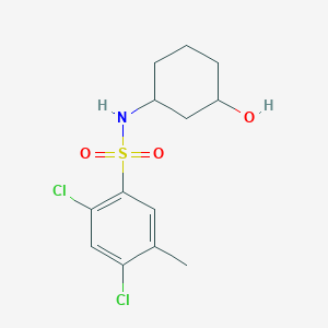 molecular formula C13H17Cl2NO3S B2482359 2,4-dichloro-N-(3-hydroxycyclohexyl)-5-methylbenzenesulfonamide CAS No. 1396848-30-8