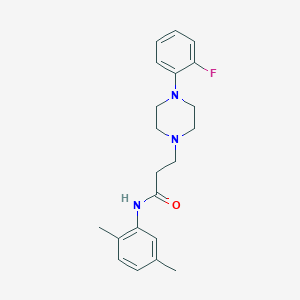 molecular formula C21H26FN3O B248236 N-(2,5-dimethylphenyl)-3-[4-(2-fluorophenyl)piperazin-1-yl]propanamide 
