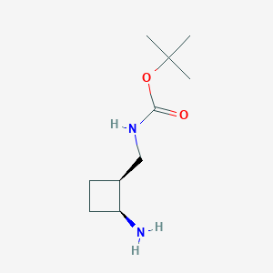molecular formula C10H20N2O2 B2482360 叔丁基-N-[[1S,2S)-2-氨基环丁基]甲基]氨基甲酸酯 CAS No. 2381134-23-0