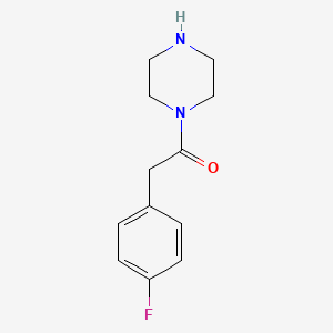 molecular formula C12H15FN2O B2482367 1-[(4-Fluorophenyl)acetyl]piperazine CAS No. 954276-56-3