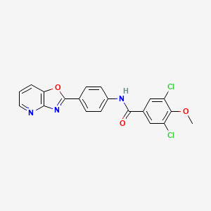 3,5-dichloro-4-methoxy-N-[4-([1,3]oxazolo[4,5-b]pyridin-2-yl)phenyl]benzamide