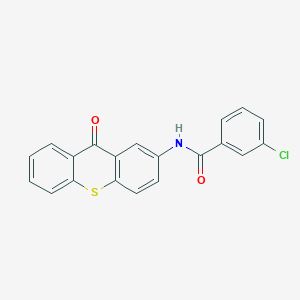 molecular formula C20H12ClNO2S B2482376 3-cloro-N-(9-oxo-9H-tioxanten-2-il)bencenocarboxamida CAS No. 478248-54-3