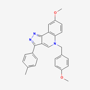 8-Methoxy-5-[(4-methoxyphenyl)methyl]-3-(4-methylphenyl)pyrazolo[4,3-c]quinoline