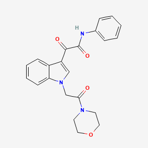 2-(1-(2-morpholino-2-oxoethyl)-1H-indol-3-yl)-2-oxo-N-phenylacetamide