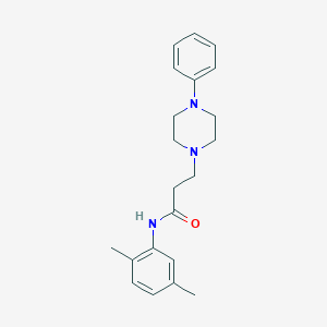 molecular formula C21H27N3O B248238 N-(2,5-dimethylphenyl)-3-(4-phenylpiperazin-1-yl)propanamide 