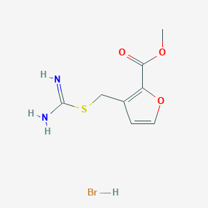 Methyl 3-[(carbamimidoylsulfanyl)methyl]furan-2-carboxylate hydrobromide