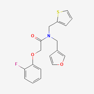 molecular formula C18H16FNO3S B2482392 2-(2-氟苯氧基)-N-(呋喃-3-基甲基)-N-(噻吩-2-基甲基)乙酰胺 CAS No. 1421445-43-3