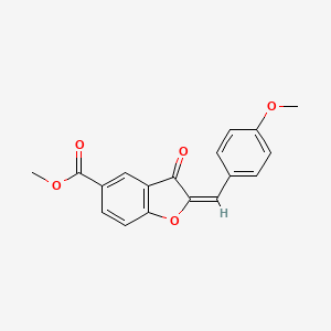 (E)-methyl 2-(4-methoxybenzylidene)-3-oxo-2,3-dihydrobenzofuran-5-carboxylate