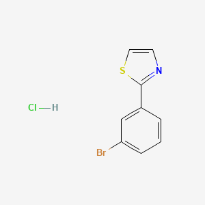 molecular formula C9H7BrClNS B2482399 2-(3-Bromophenyl)-1,3-thiazole hydrochloride CAS No. 1353501-18-4