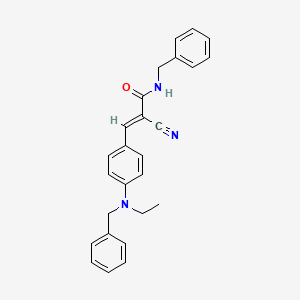 molecular formula C26H25N3O B2482409 (E)-N-benzyl-3-[4-[benzyl(ethyl)amino]phenyl]-2-cyanoprop-2-enamide CAS No. 141458-69-7