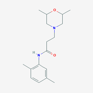 molecular formula C17H26N2O2 B248241 3-(2,6-dimethylmorpholin-4-yl)-N-(2,5-dimethylphenyl)propanamide 