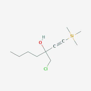 molecular formula C11H21ClOSi B2482411 3-(氯甲基)-1-(三甲基硅基)庚-1-炔-3-醇 CAS No. 2095410-47-0