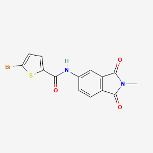 molecular formula C14H9BrN2O3S B2482412 5-bromo-N-(2-methyl-1,3-dioxoisoindolin-5-yl)thiophene-2-carboxamide CAS No. 313404-41-0